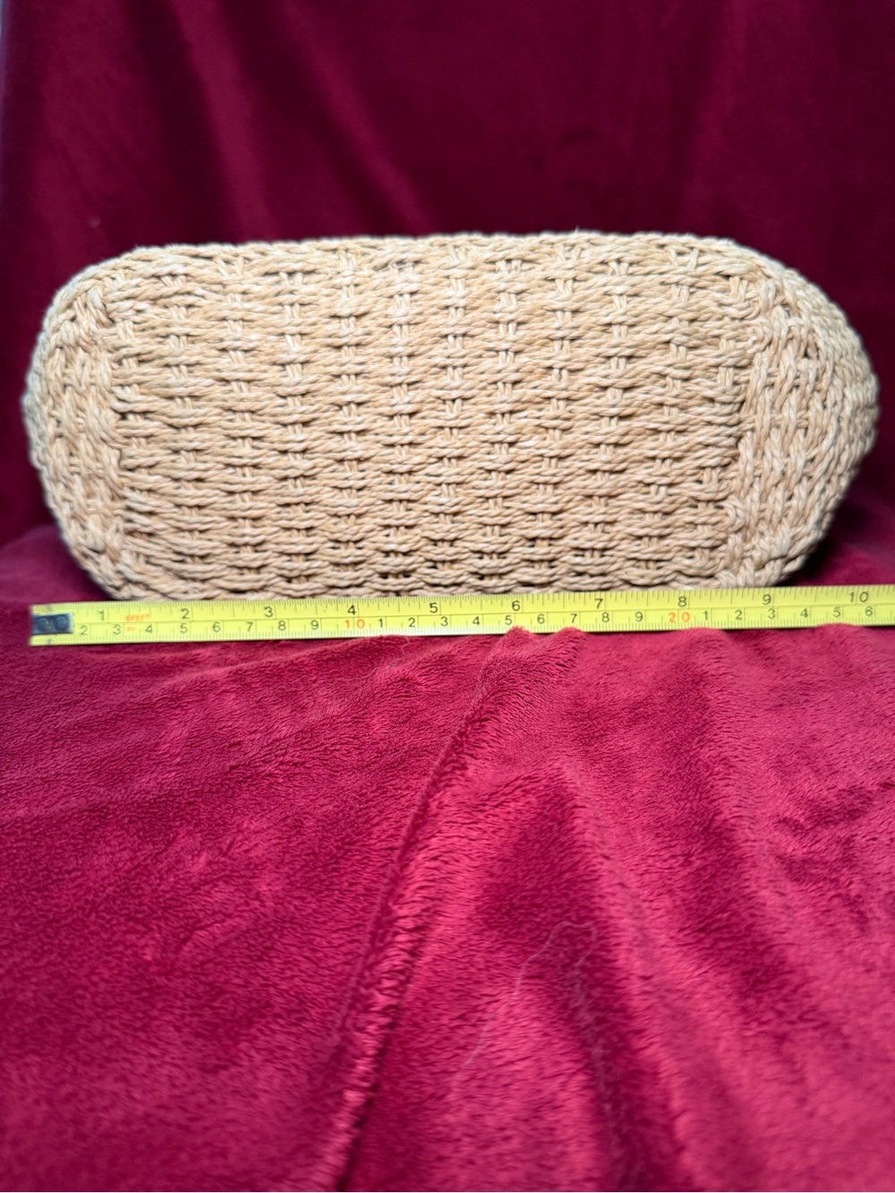 Vintage Boho Beach Woven Straw Tote Croc Trim Paisley Lining Trendy - Picture 5 of 10